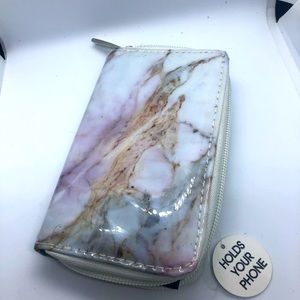 Phone Purse Marble Print clutch wallet